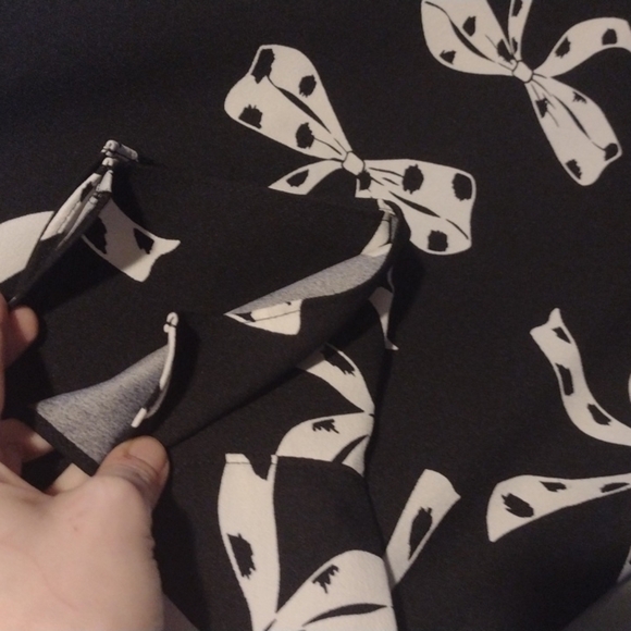 Banana Republic Size 2 Mini Dress black with bow ties - Picture 3 of 8